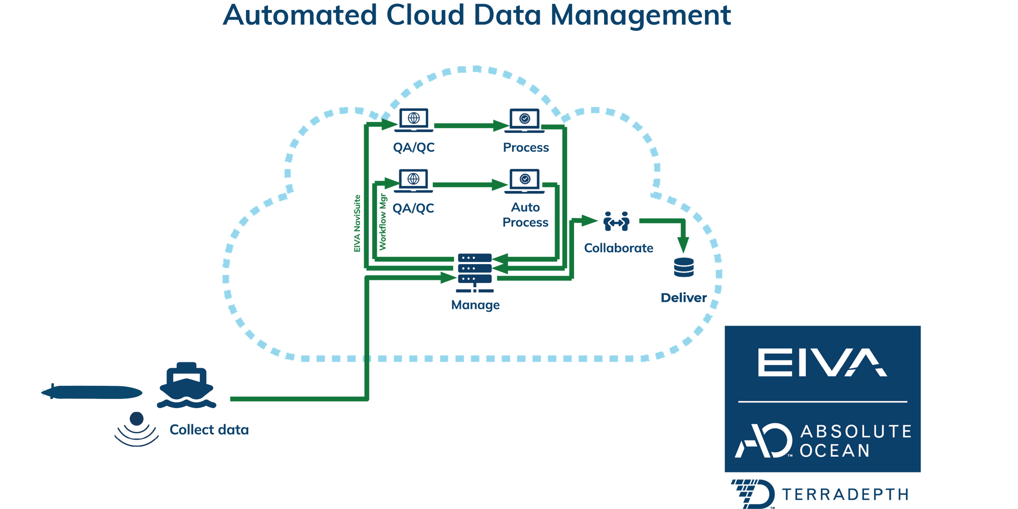 Absolute Ocean enables efficient data handling and sharing across survey workflows.